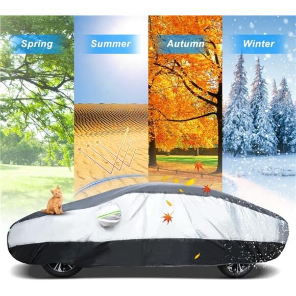 Universal Sedan Car Cover Fit for Mercedes-Benz C-Class, BMW 3 Series - Picture 5 of 7